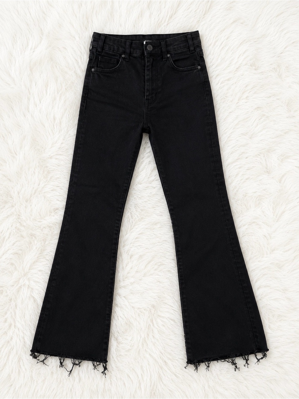 MOTHER The Hustler Ankle Fray “Not Guilty” Black High Rise Jeans Size 26